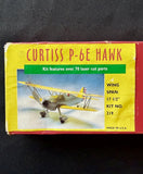 Curtis Hawk P-6E Kit #219 Laser Cut Balsa Ply Aircraft 17.5?? wing span w/Plans