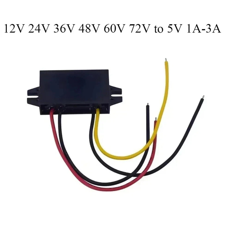 48V Converter 11V-90V to 5V 1A-3A DC DC Step Down Buck Module Car Power Supply