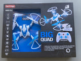 Tech Toys Big Quad Drone RC Blue Quadcopter Remote Control Propeller Drone Propeller