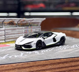 HH 1:64 White Revuelto LB744 Racing Sports Model Diecast Collect Car