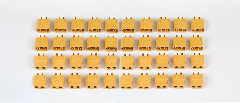 XT60 male and female battery connector set, multiple orange plugs