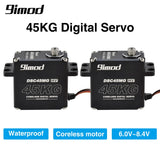 Waterproof 45KG digital HV coreless servo motors, two units with metal mounting brackets