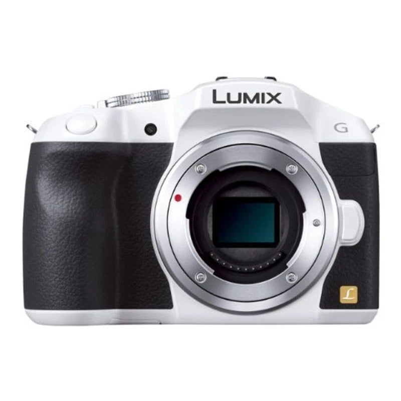 Panasonic Lumix G6 Mirrorless Camera Body, 16.05 Megapixels, White, DMC-G6-W