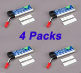 E-Flite 25C 500mAh 1-Cell 3.7V LiPo Battery MQX QUAD COPTER 4 Pcs # EFLB5001S25