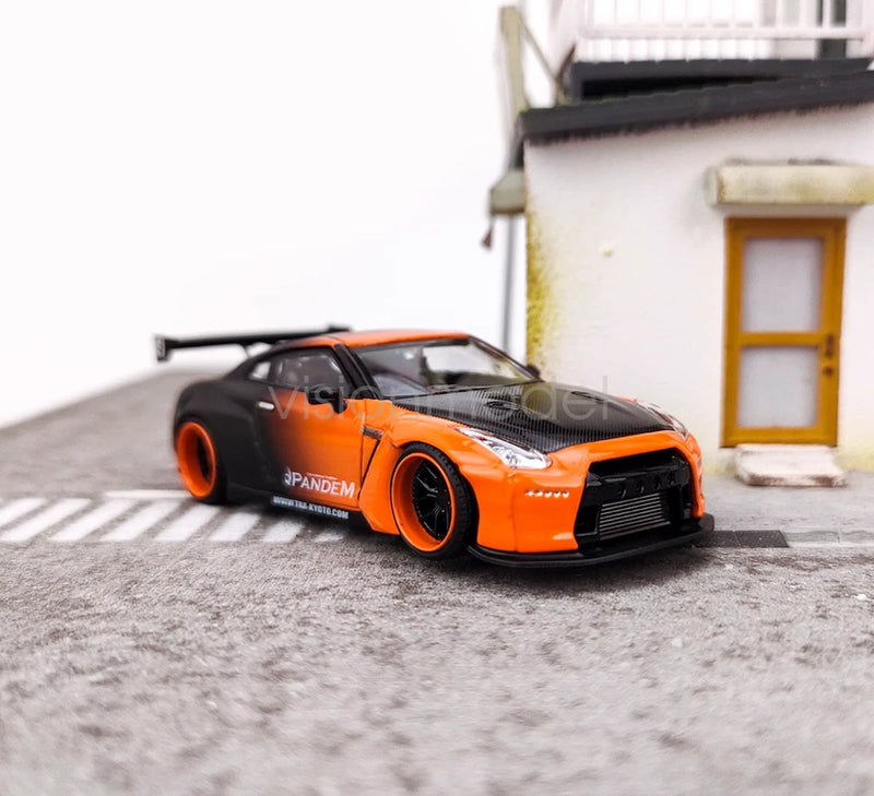 IG 1:64 Orange Skyline GTR R35 Pandem Sports Diecast Metal Car