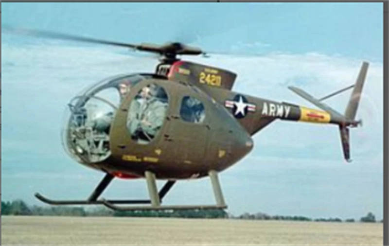 800 OH-6 ARF Cayouse RC Helicopter Fuselage 800 Size Army Green KIT Version