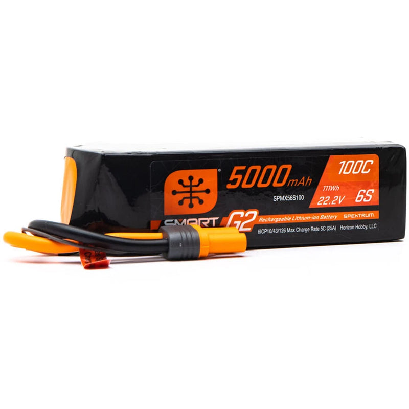 6 Cell 5000mAh 22.2V 100C Smart G2 LiPo: IC5 Battery