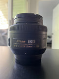 Nikon DX AF-S NIKKOR 35mm f/1.8G Lens Nikon F Mount AF/MF 52mm