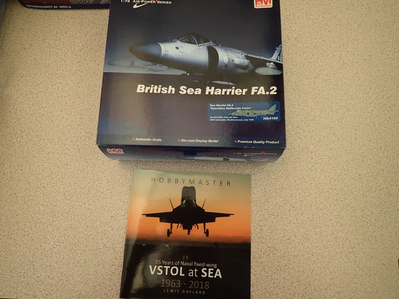 Hobbymaster 1:72 British Sea Harrier FA.2 model kit box, factory sealed