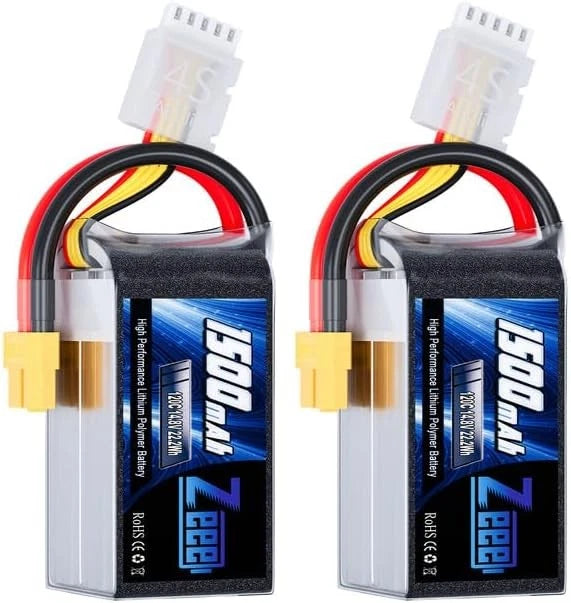 4S Lipo Battery 1500mAh 14.8V 120C Graphene Battery with XT60 Plug for FPV Battery