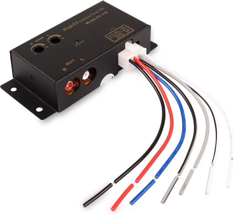 XMSJSIY Car Audio High to Low Converter Adapter - Line Input to RCA Output 1PC