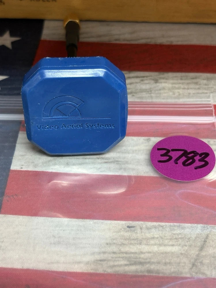 Video Aerial Systems blue hex module with logo and molded text