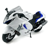 1:9 Suzuki Hayabusa Motorcycle Model Diecast Motorcycle Toys with Light White Battery