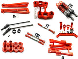 Hub Carrier Arm Servo Link Metal Upparts for JLB Racing CHEETAH 1/10 RC Car Red