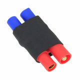 RC battery adapter, no-wire EC3 female to HXT 3.5mm female, red and black connectors