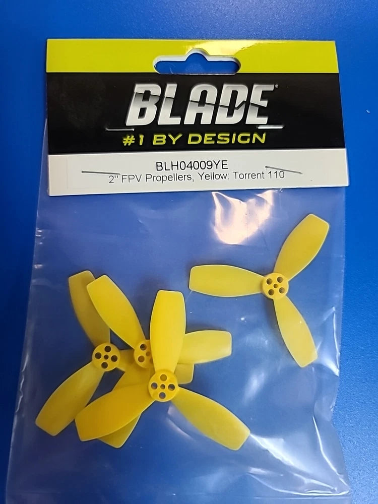 BLH04009YE Blade Torrent 110 FPV Drone Quadcopter 2" FPV Propellers Props Yellow