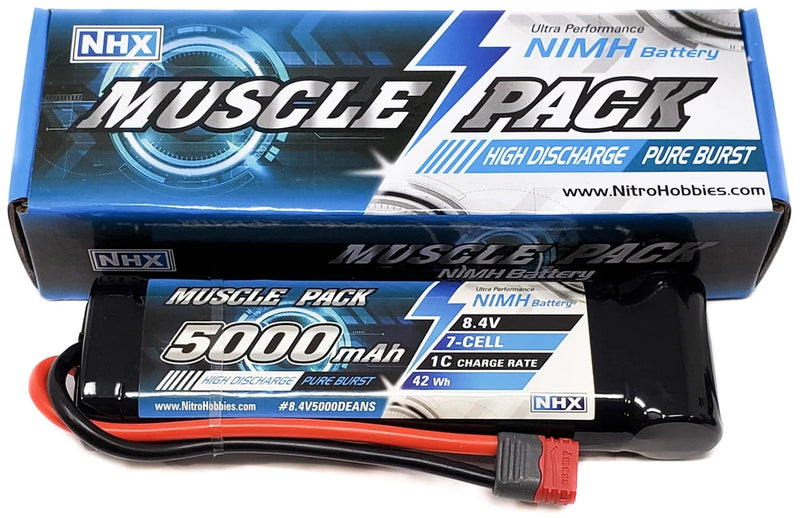 NHX Muscle Pack NiMH battery pack with red/black leads and DEANS connector