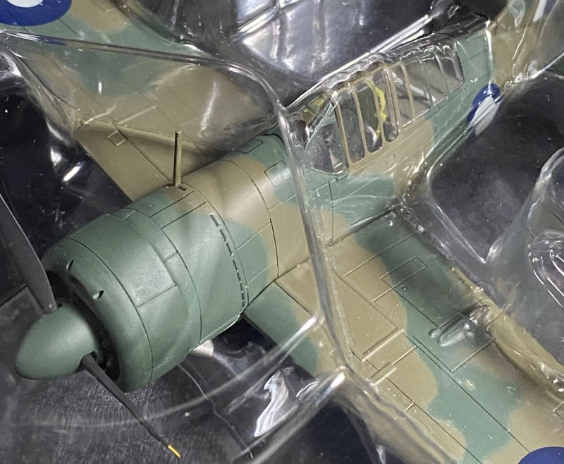 RAAF aircraft model with olive-green fuselage and detailed cockpit windows
