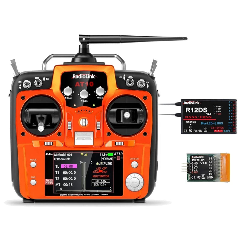 AT10II Radio Remote for FPV Racing Drone - Throttle Mode 2