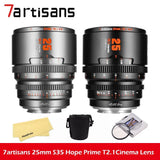 7artisans 25mm S35 Hope Prime T2.1 Cinema Tit Lens for Fujifilm X Mount Camera