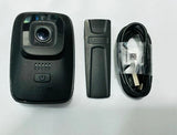 SJCAM A10 portable body camera with charging case and black USB cable
