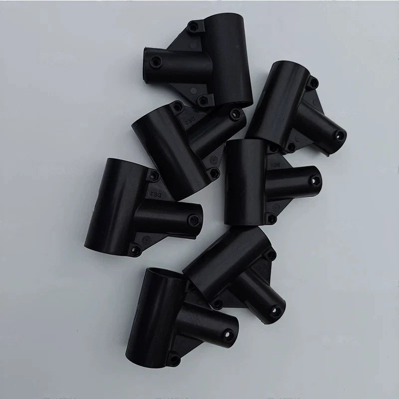 DJI Agras leg bracket adapter, black cylindrical brackets with bolt holes, set of parts