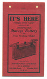 Storage Battery for working models - ad bklt - Clawson, MI Battery
