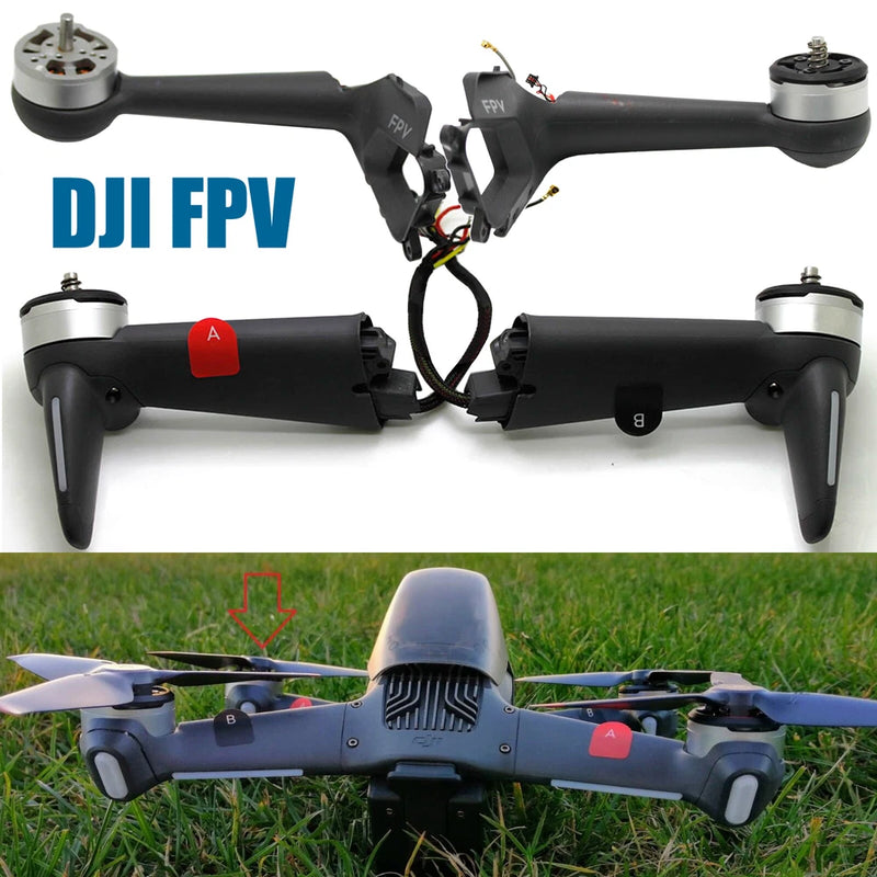 DJI FPV drone left/right arm shell with motor, antenna, LED cover case set