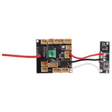 RC toy helicopter receiver kit circuit board with red and white signal wires