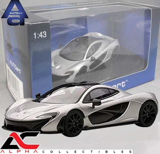 AUTOART 56013 1:43 MCLAREN P1 SUPERCAR ICE SILVER DIECAST MODEL CAR