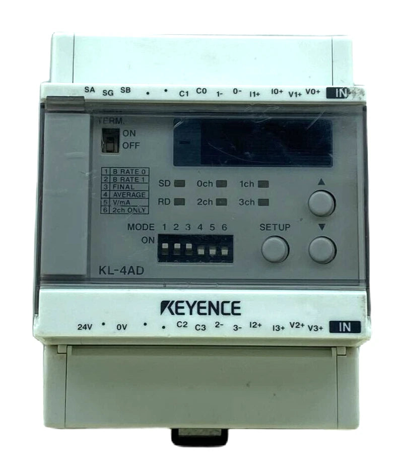 KEYENCE KL-4AD A/D CONVERSION UNIT, 4 ANALOG INPUT CHANNELS 24 VDC
