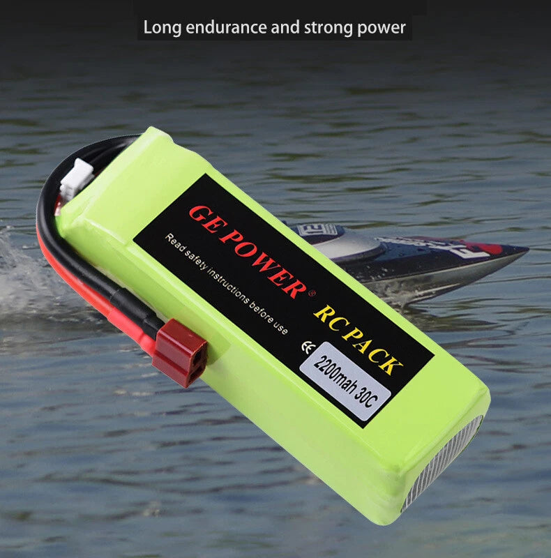 30C 14.8V 2200mAh 4S battery T plug for Feilun FT011 Traxxas Proboat Redcat Rc