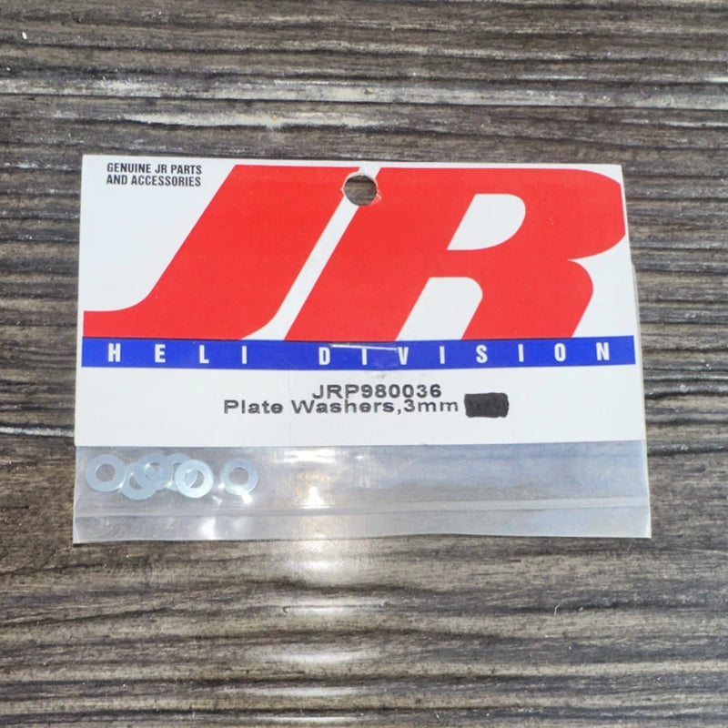 JR Heli Division RC Helicopter Plate Washers 3mm Silver JRP980036