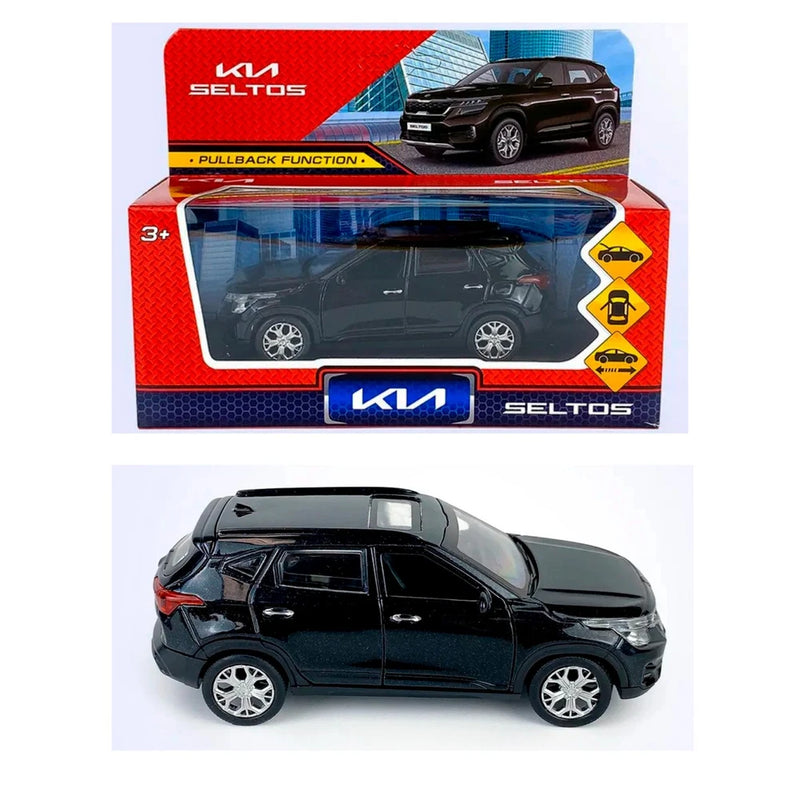 KIA SELTOS Metal Model Diecast Car Scale, Collectible Toy Cars, Black, 1/38
