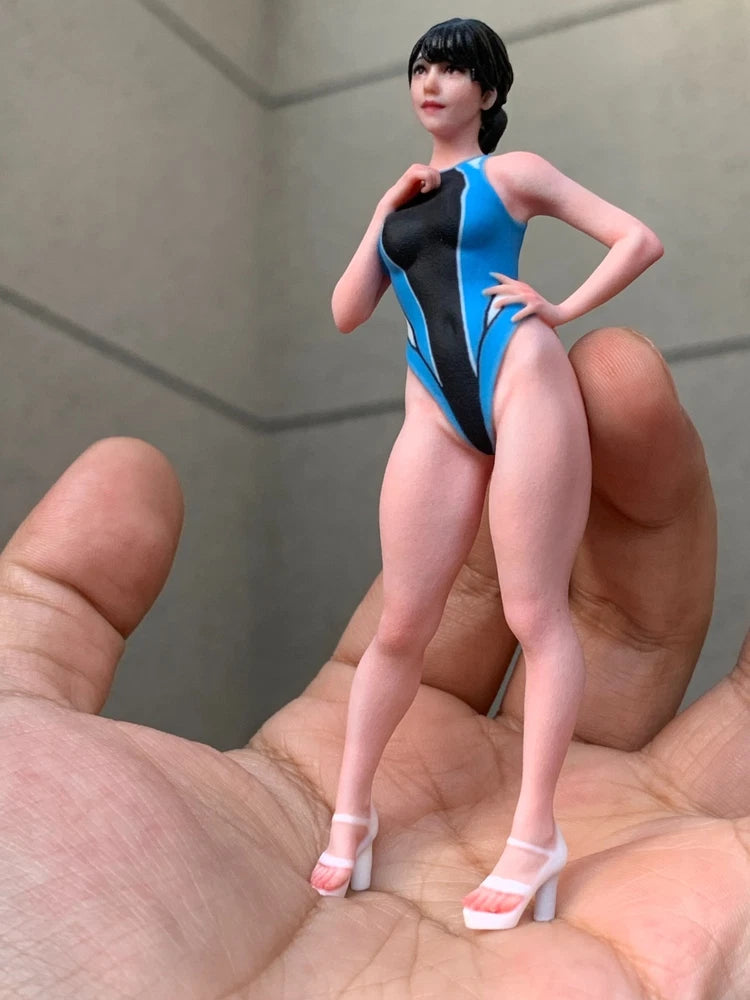 1/18 Miniatures Swimsuit Beauty Girl Scene Props Figures Model For Cars Vehicles