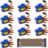 10 Pack SG90 9g Micro Servo Motors for RC Robot Arduino Helicopter Blue Set