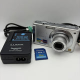 Panasonic LUMIX DMC-FS3 8.1MP Digital Camera Silver Charger, New Batt, SD card