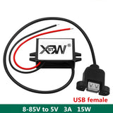 8-85V to 5V 3A 15W converter With mounting holes car phone USB charger