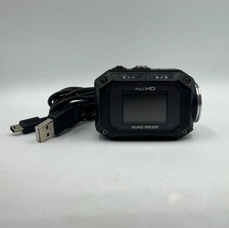 JVC Mini HD Action Camera GC-XA1BU 1.5" Screen w/ Battery, Cord and SD Card