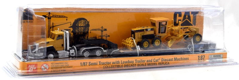 Diecast Masters CAT CT660 Tractor Trailer & 163H Motor Grader 1:87 Model 84414