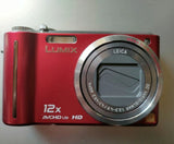 Panasonic DMC-TZ7 Red Compact Digital Camera 12x Zoom Tested Condition