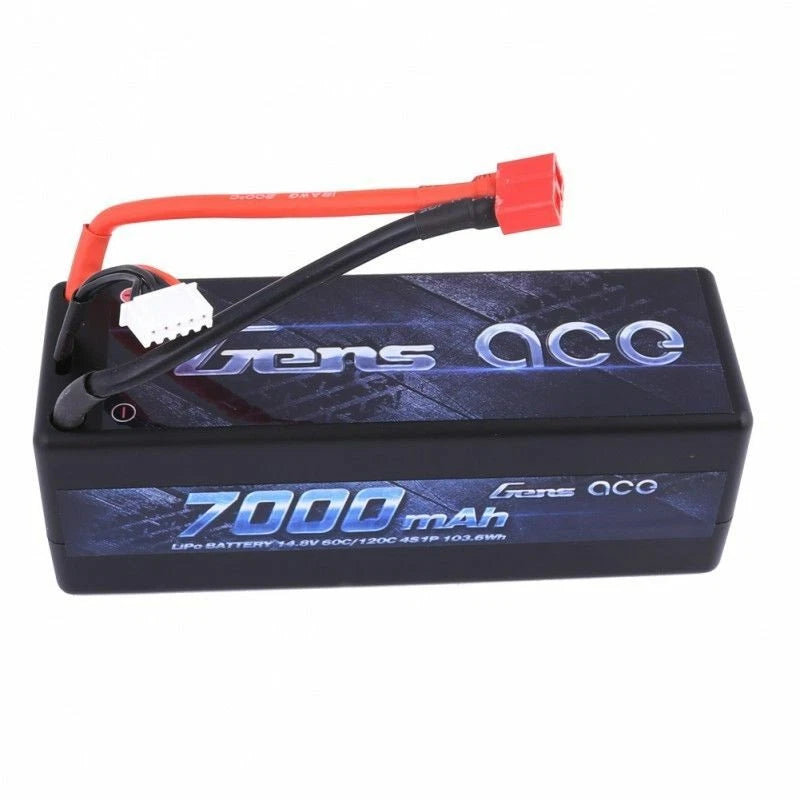 Gens Ace 4S 7000mAh 14.8V 60C 4S1P Hardcase Lipo Battery #14 with Deans Plug End Battery