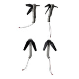Folding RC drone propeller motor base, gray and black, with three-blade propellers