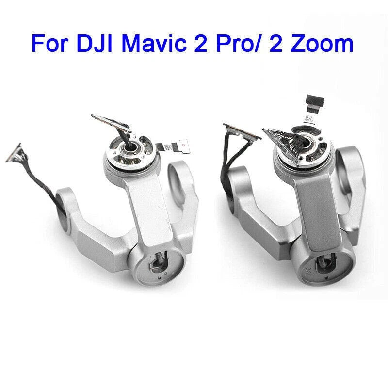 DJI Mavic 2 gimbal YR axis motor arm with signal cable, silver metal bracket