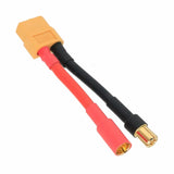 HXT 6.5mm Male-/Female+ to XT60 Female cable 12AWG 5CM wire For Battery FPV