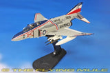 1:72 F-4J Phantom II fighter model on stand, USMC markings, gray and white