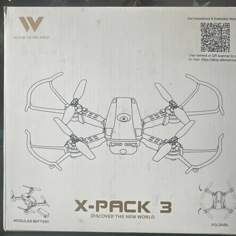 ATTOP DRONE X-PACK 3 1080P FPV Camera Auto Hover/360¡ãFlips/APP/Voice NEW openbox