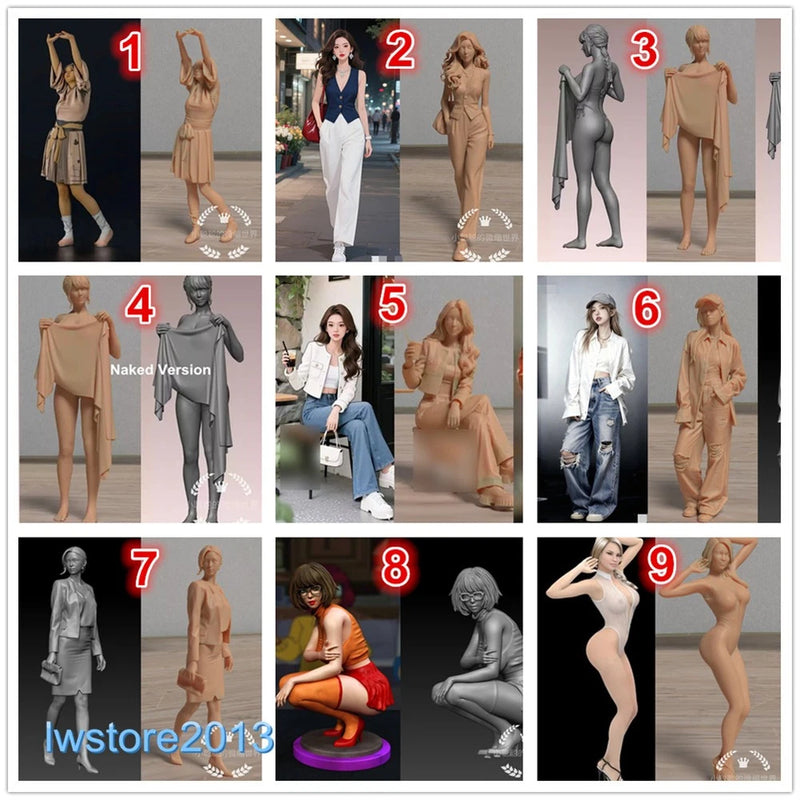 1/64 1/87 1/43 1/72 1/35 1/32 Girl Man Scene Miniatures Figures Model For Cars