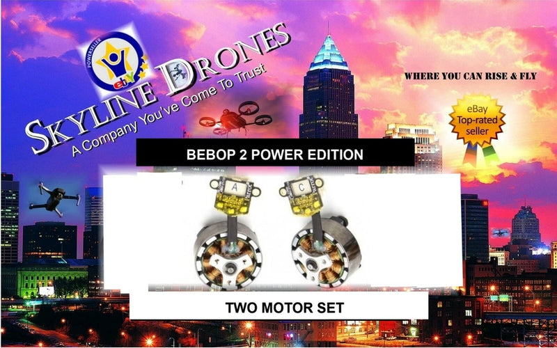 Parrot Bebop 2 Power Edition motor set, two circular motors with mounts