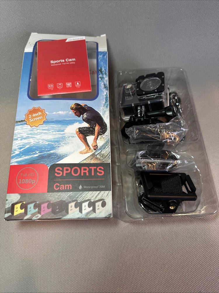 Full HD 1080P Action/Sports/Waterproof Camera Go Pro Camera Untested